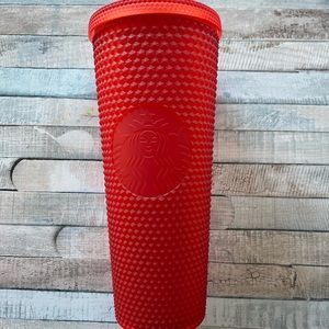 Starbucks red matte venti studded NWT